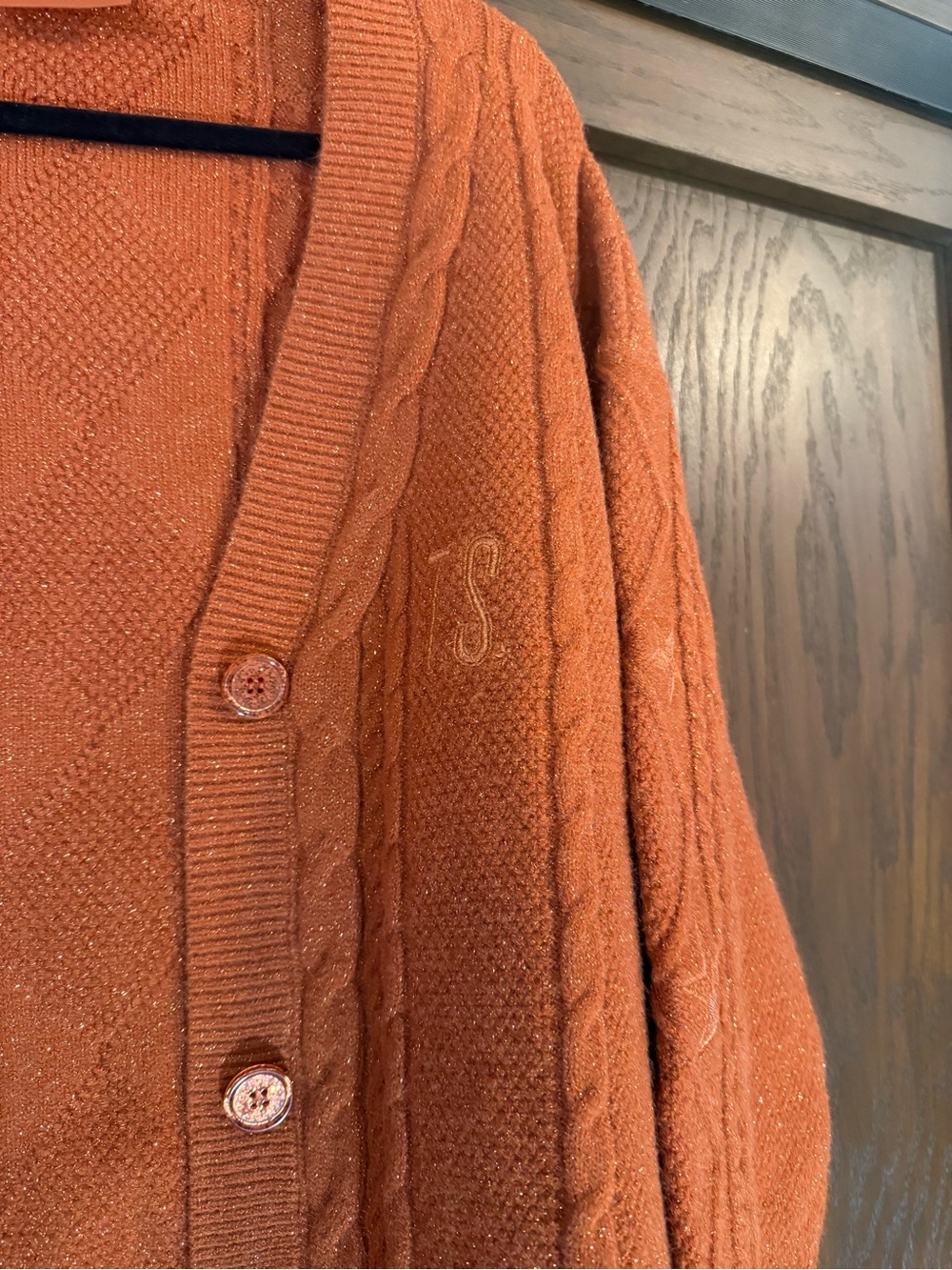 Taylor Swift The Life of a Showgirl Orange Cardigan Glittery Sweater Size XS/S - Picture 3 of 9